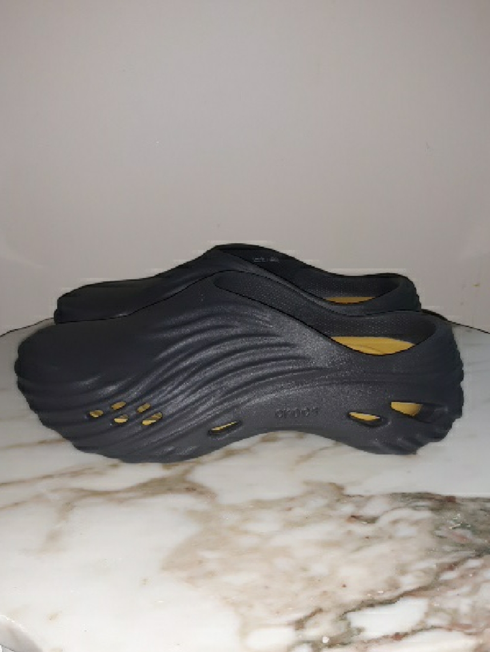 Crocs "Echo Wave" Slip-On Clogs-Black Sand